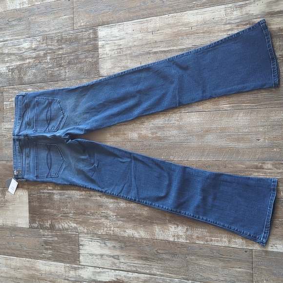 ABERCROMBIE & FITCH "High Rise Boot" bootcut jeans sz 6R / 28x33.33.25L NWT - Picture 5 of 9